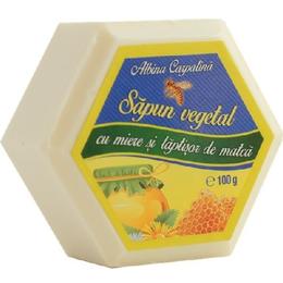 Sapun Hexagonal Vegetal cu Miere si Laptisor de Matca Albina Carpatina, Apicola Pastoral Georgescu, 100g