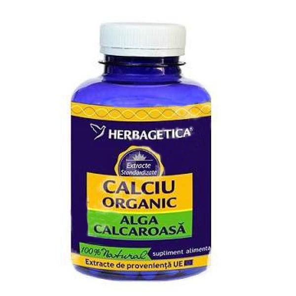 Calciu Organic Herbagetica, 120 capsule