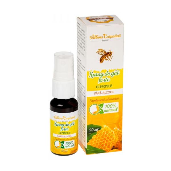 Spray de gat forte cu propolis albina carpatina, apicola pastoral georgescu, 20ml
