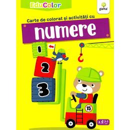 Carte de colorat si activitati cu numere. EduColor, editura Gama