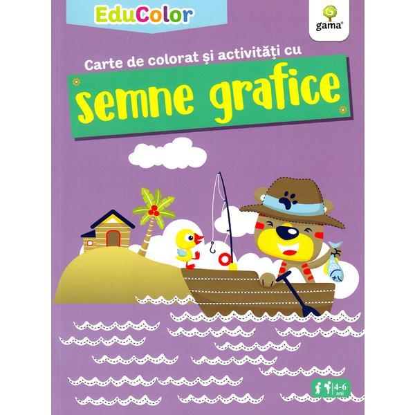 Carte de colorat si activitati cu semne grafice. EduColor, editura Gama