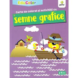 Carte de colorat si activitati cu semne grafice. educolor, editura gama