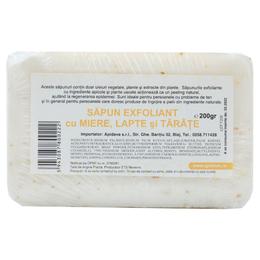 Sapun Exfoliant cu Miere, Lapte si Tarate Apidava, 200g