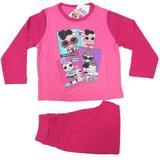Pijama roz bluza cu maneca lunga si pantaloni pentru fetite LOL Surprise marimea 92-98 cm, 2-3 ani