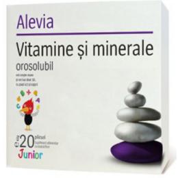 Vitamine si minerale junior alevia, 20 plicuri orosolubile