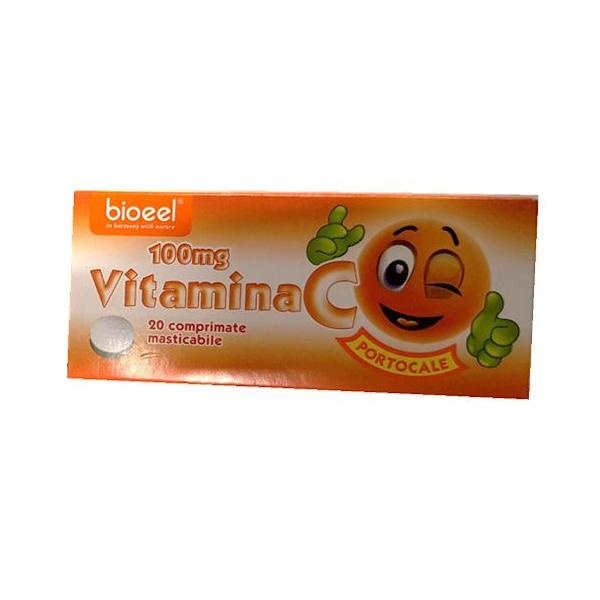 Vitamina C Portocale100mg Bioeel, 20 comprimate