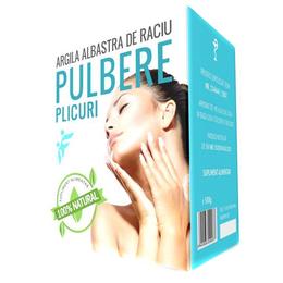 Argila albastra de raciu pulbere, 5 plicuri x 100g