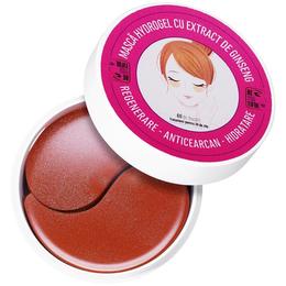 Masca hydrogel pentru ochi cu extract de ginseng, anticearcane, diminuare vizibila a ridurilor, beyoutiful, 60 bucati