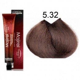 Vopsea permanenta l'oreal professionnel majirel ionene g incell nr. 5,32 saten deschis auriu irizat