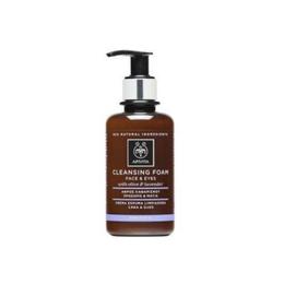 Spuma de curatat pe fata si ochi, scleansing olive   lavender apivita, 200 ml