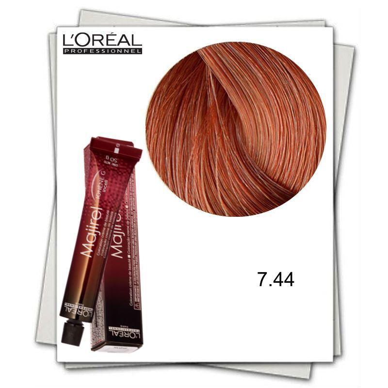 Vopsea Permanenta - L&#039;Oreal Professionnel Majirel Ionene G Incell 7.44 blond aramiu profund