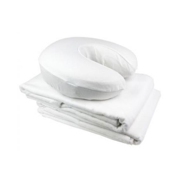 Husa Bumbac pentru Masa de Masaj - Beautyfor Cotton Cover for the Massage Table, alb, 186 x 70cm