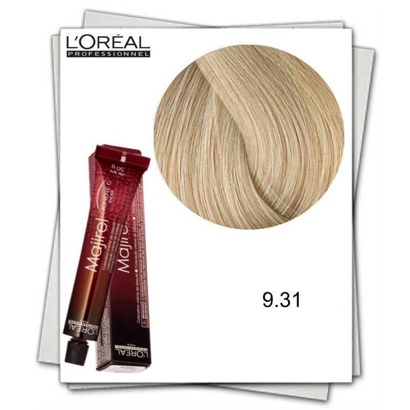 Vopsea Permanenta - L'Oreal Professionnel Majirel Ionene G Incell 9.31 blond foarte deschis auriu cenusiu imagine