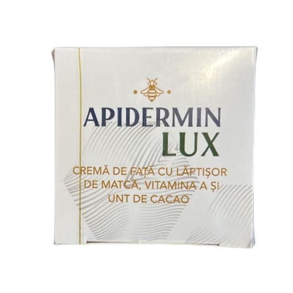Apidermin Lux Crema de Fata cu Laptisor de Matca, Vitamina A si Unt de Cacao Complex Apicol Veceslav Harnaj, 50ml 50ml imagine