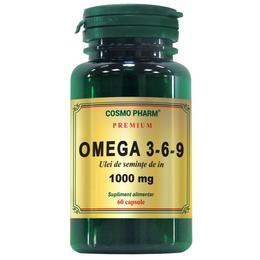 Omega 3-6-9 ulei de seminte de in cosmo pharm premium, 60 capsule