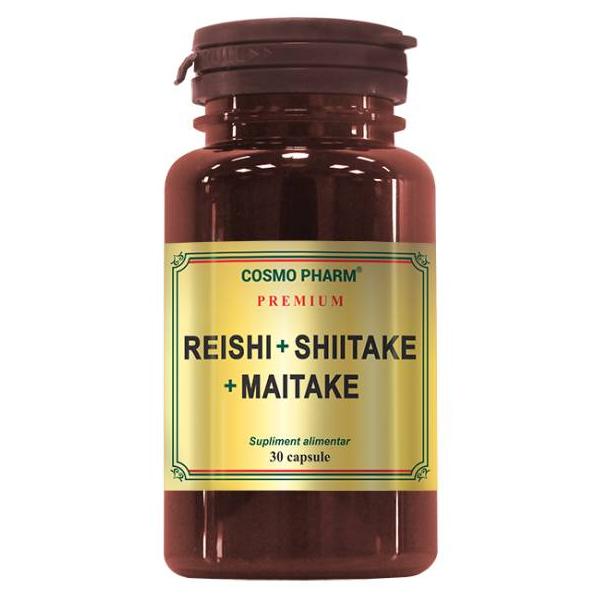 Reishi + Shiitake + Maitake Cosmo Pharm Premium, 30 capsule