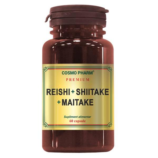 Reishi + Shiitake + Maitake Cosmo Pharm Premium, 60 capsule