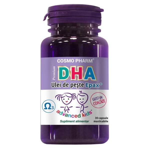 Dha ulei de peste epax cosmo pharm premium, 30 capsule masticabile