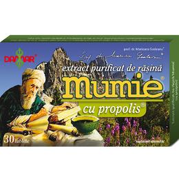 Extract purificat de rasina mumie cu propolis damar general, 30 tablete