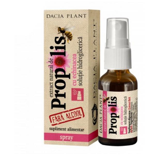 Extract Propolis si Echinaceea fara Alcool Spray Dacia Plant, 20ml