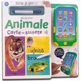 Scrie si sterge. Animale. Carte cu sunete, editura Litera