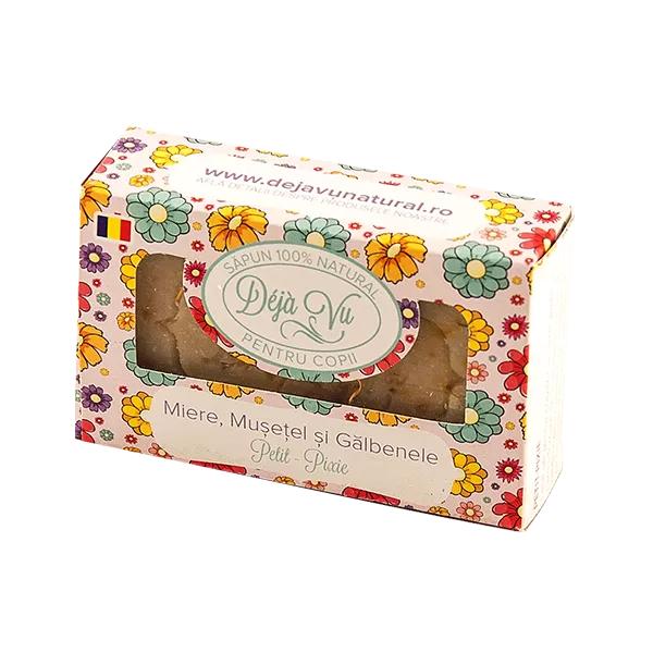 Sapun Natural cu Miere, Musetel si Galbenele pentru Copii Deja Vu, 90g