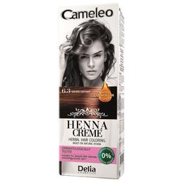 Crema Coloranta pentru Par pe Baza de Henna Cameleo Delia Cosmetics, nuanta 6.3 Golden Chestnut, 75g