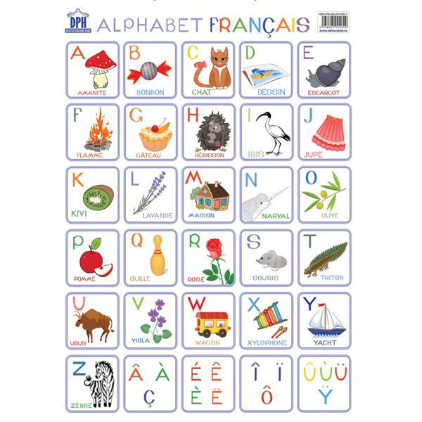 Alfabetul ilustrat al limbii franceze. plansa, editura didactica publishing house