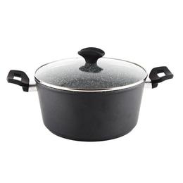 Oala granit cu capac 28 cm, 6 L, Zilan ZLN-3338