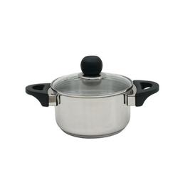 Oala inox cu capac sticla 24Cm, 6L Vikos