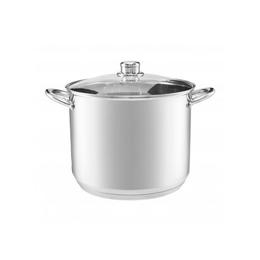 Oala Mare inox cu capac sticla, 32Cm, 19.3L Omer