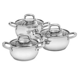 Set De Oale Inox 6 Piese, capace sticla (16-20- 24Cm) Malva