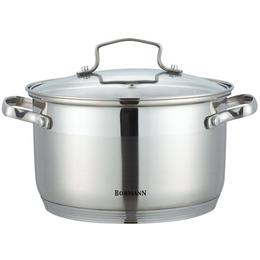 Oala inox cu capac sticla, Bohmann BH 1916, 2.1 l, 16 cm