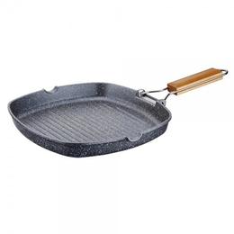 Tigaie grill patrata cu interior granit si maner detasabil, 28.5×28.5x4cm, Peterhof PH-25322