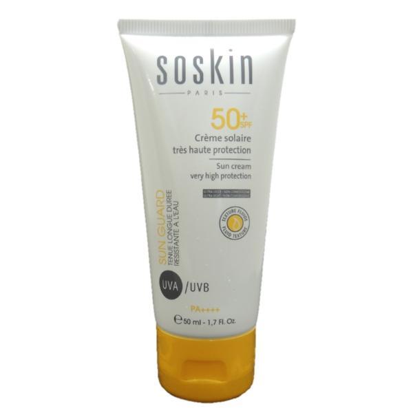 Crema emolienta solara fluida Soskin Sun cream very high protection SPF 50+ FLUID 50ml imagine