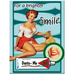 Magnet frigider - Pin Up - For a Brighter Smile - ArtGarage