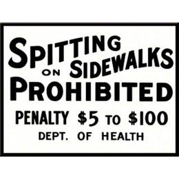 Magnet frigider - Spitting on Sidewalks Prohibited - ArtGarage