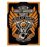 Magnet frigider - Harley Davidson - Wild At Heart 6x8cm - ArtGarage