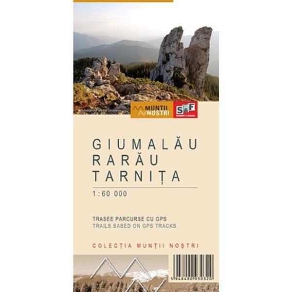 Muntii giumalau-rarau-tarnita. harta de drumetie. muntii nostri, editura schubert   franzke