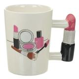  Cana ceramica  beauty&fashion personalizata Make-up cu ruj / SMUG 107