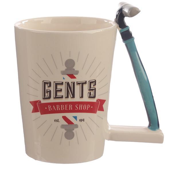  cana ceramica barber shop beauty fashion personalizata cu lama de barbierit / smug 151 .