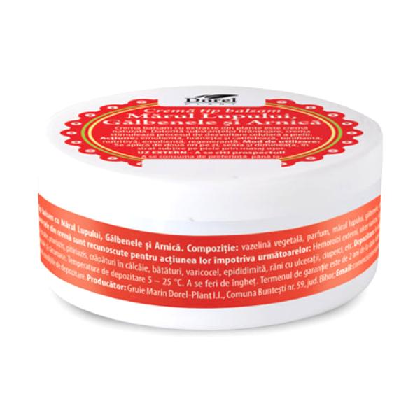 Crema Tip Balsam Marul Lupului, Galbenele si Arnica Dorel Plant, 100g