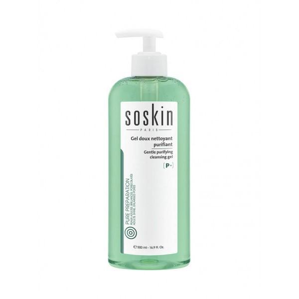 Gel purificator pentru curatare machiaj - Purifying cleansing gel Soskin 500ml