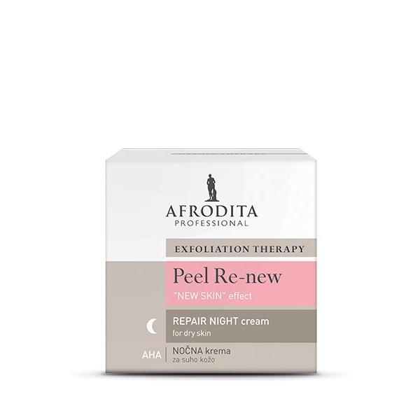 Crema Faciala Raparatoare de Noapte pentru Ten Uscat - Cosmetica Afrodita Peel Re-New Repair Night Cream for Dry Skin, 50 ml