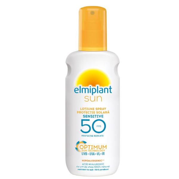 Sun Lotiune SPF 50 Sensitive Spray Elmiplant, 200ml