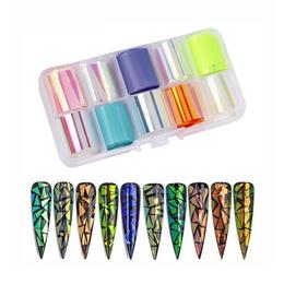 Set 10 folii de transfer pentru unghii sirena