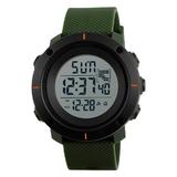 Ceas Barbatesc SKMEI CS1089, curea silicon, digital watch, functie cronometru, alarma, model verde