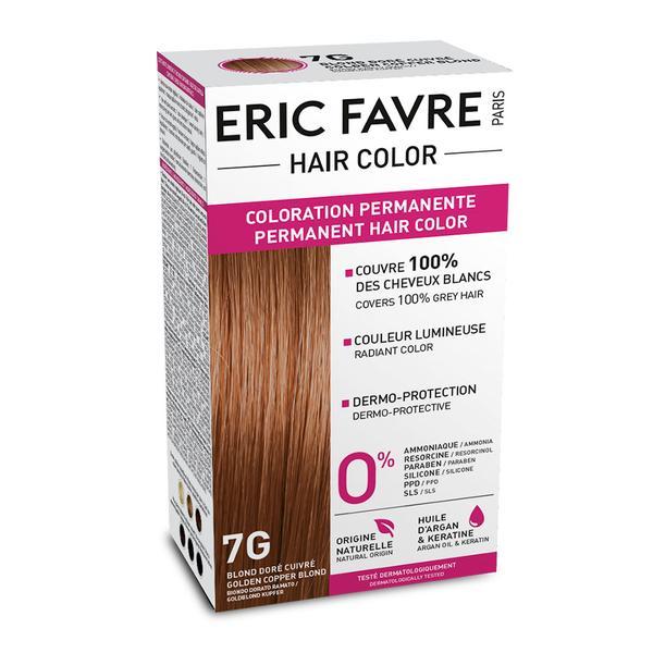 Vopsea de par fara amoniac Eric Favre Hair Color 7G Blond Dore arămiu