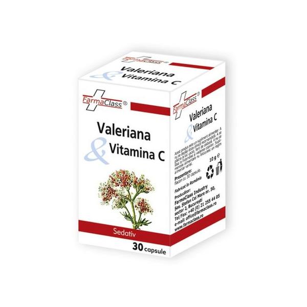 Valeriana Vitamina C Farma Class, 30 capsule