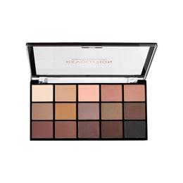 Paleta fard de pleoape makeup revolution re-loaded, basic mattes, 15 nuante